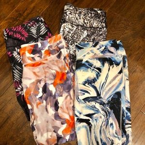 4 pairs of Fabletics leggings